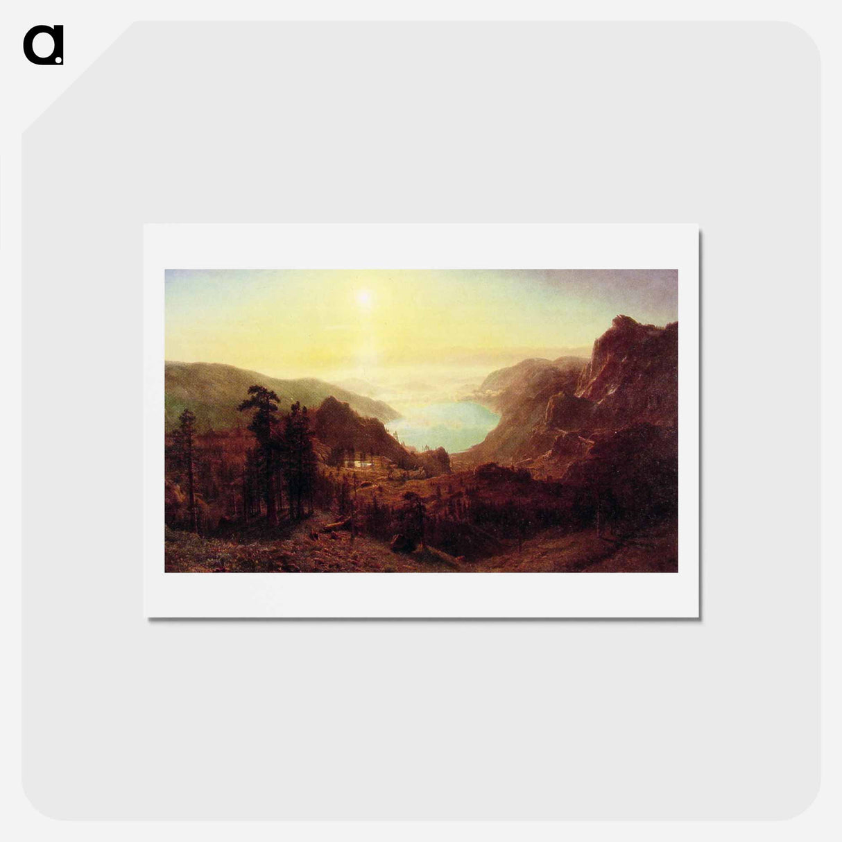 アートポストカード-Donner Lake from the Summit - アルバート ビアスタット Postcard.