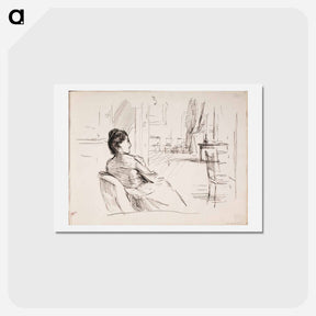 アートポストカード-Interiööri jossa taiteilijan vaimo ellan - アルバート エーデルフェルト Postcard.