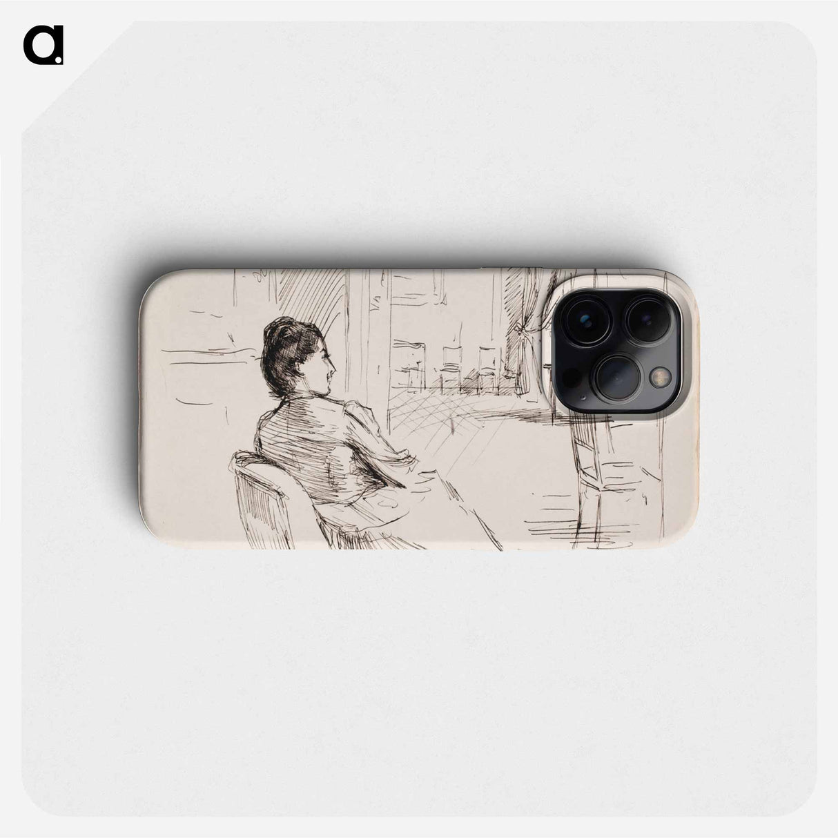 Interiööri jossa taiteilijan vaimo ellan - アルバート エーデルフェルト Phone Case.