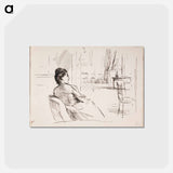 アートポストカード-Interiööri jossa taiteilijan vaimo ellan - アルバート エーデルフェルト Postcard.