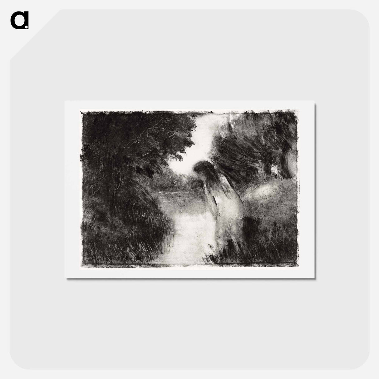 アートポストカード-A Bather - カミーユ ピサロ Postcard.