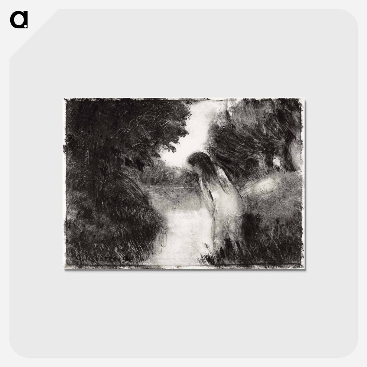 アートポストカード-A Bather - カミーユ ピサロ Postcard.