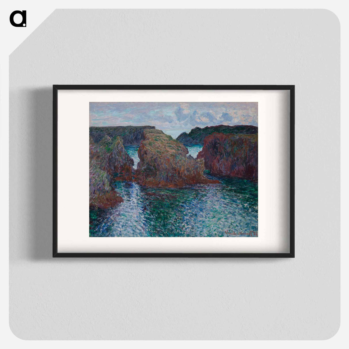 Rocks at Port-Goulphar, Belle-Île - Claude Monet Poster.