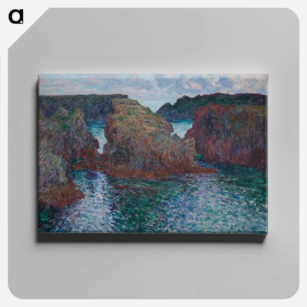 Rocks at Port-Goulphar, Belle-Île - クロード モネ Canvas.