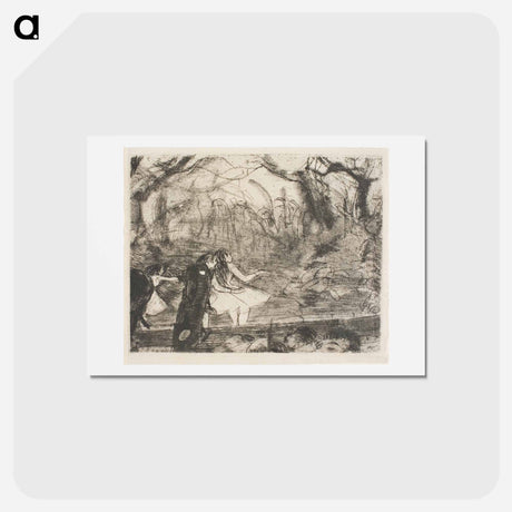 アートポストカード-On Stage III - エドガー ドガ Postcard.