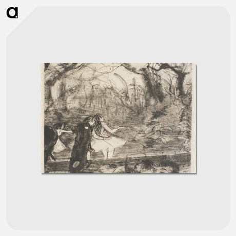 アートポストカード-On Stage III - エドガー ドガ Postcard.