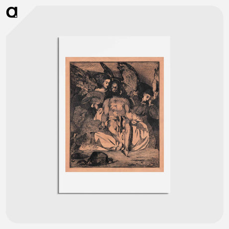 アートポストカード-Dead Christ with Angels - エドゥアール マネ Postcard.