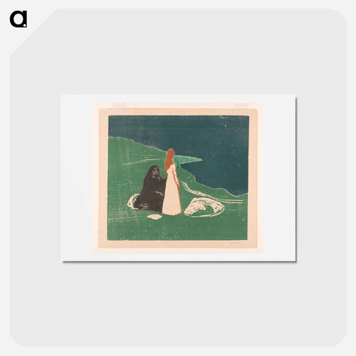 Two Women on the Shore - エドヴァルド ムンク Postcard.