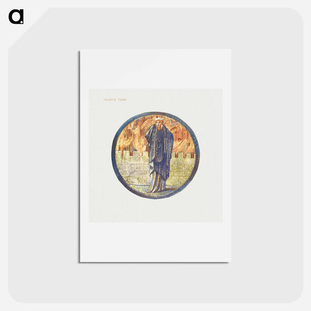 アートポストカード-Helen's Tears from The Flower Book - エドワード バーン ジョーンズ Postcard.