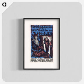 アートポスター-Catalogue of the exhibition of dresses from the needlework salon of Mrs. Eucken by Ernst Ludwig Kirchner - エルンスト ルートヴィヒ キルヒナー Poster.