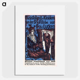 Catalogue of the exhibition of dresses from the needlework salon of Mrs. Eucken by Ernst Ludwig Kirchner - Ernst Ludwig Kirchner Poster.