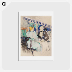 アートポストカード-Fashionable People at Les Ambassadeurs (Aux Ambassadeurs: Gens Chic) - アンリ ド トゥールーズ ロートレック Postcard.
