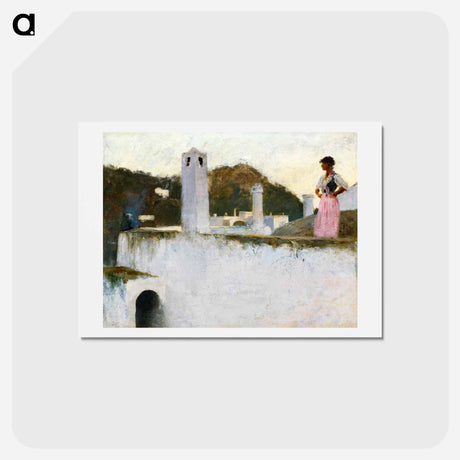 アートポストカード-View of Capri - ジョン シンガー サージェント Postcard.