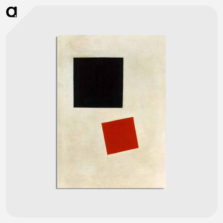 アートポストカード-Black Square and Red Square - カジミール マレーヴィチ Postcard.