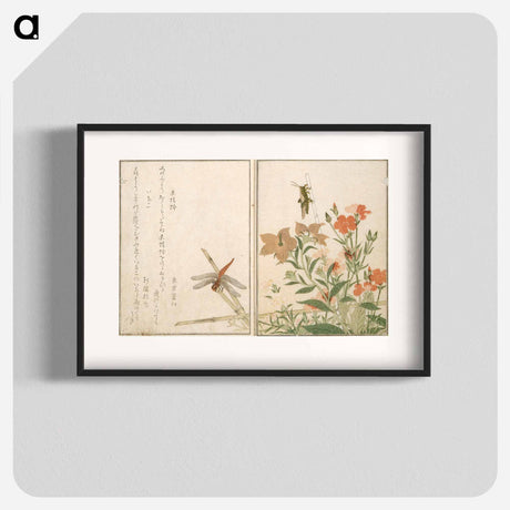 アートポスター-Picture Book of Selected Insects, vol. II - 喜多川 歌麿 Poster.