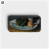 Grapes and Peach on a Plate - ポール セザンヌ Phone Case.