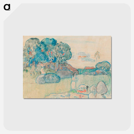 アートポストカード-Tahitian Landscape - ポール ゴーギャン Postcard.