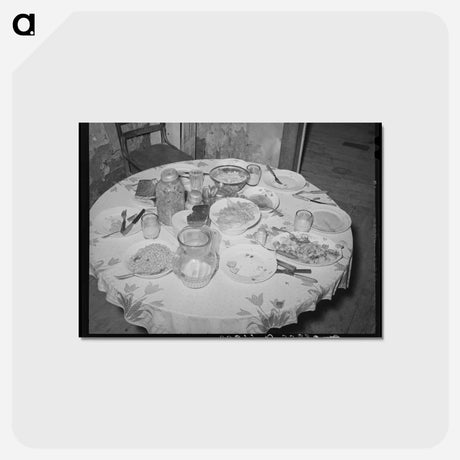 アートポストカード-Tenant Farm Dinner
 - ラッセル リー Postcard.