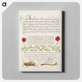 アートパネル-Pheasant's Eye, Cricket or Grasshopper, and Wireworm
 - 書道のお手本 Canvas.