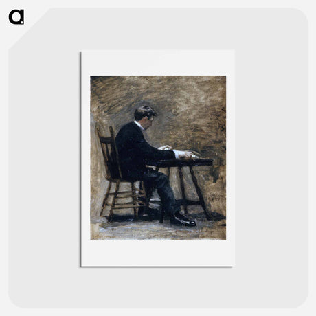 アートポストカード-Between Rounds Study for the Timer - トーマス エイキンズ Postcard.