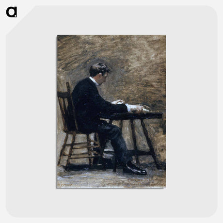 アートポストカード-Between Rounds Study for the Timer - トーマス エイキンズ Postcard.