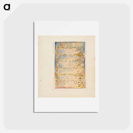 アートポストカード-Songs of Innocence and of Experience: A Cradle Song - ウィリアム ブレイク Postcard.