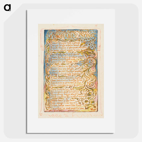 アートポスター-Songs of Innocence and of Experience: A Cradle Song - ウィリアム ブレイク Poster.