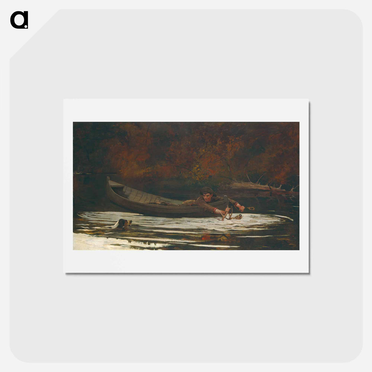 アートポストカード-Hound and Hunter - ウィンスロー ホーマー Postcard.