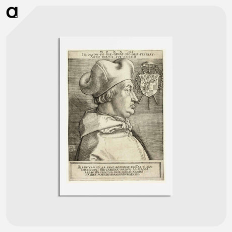 アートポストカード-Cardinal Albrecht of Brandenburg - アルブレヒト デューラー Postcard.