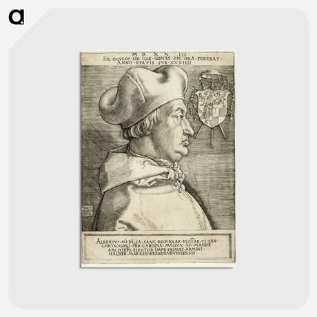 アートポストカード-Cardinal Albrecht of Brandenburg - アルブレヒト デューラー Postcard.