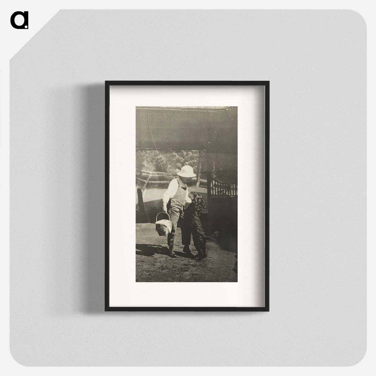 Untitled (Niece Elizabeth with “Inky” at Oaklawn) - アルフレッド スティーグリッツ Poster.