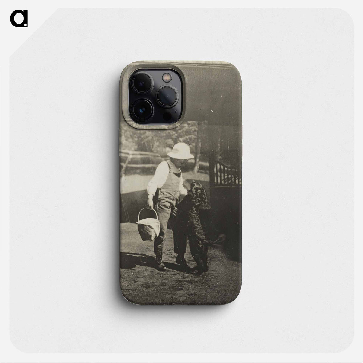 Untitled (Niece Elizabeth with “Inky” at Oaklawn) - アルフレッド スティーグリッツ Phone Case.
