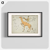 Camelopardalis, Tarandus and the Custos Messium - アンティーク地図 Poster.