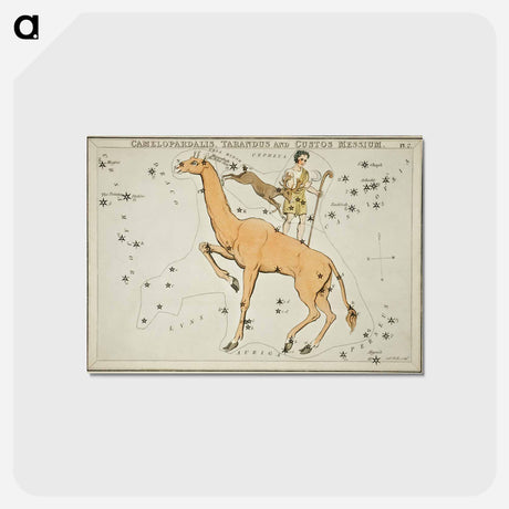 アートポストカード-Camelopardalis, Tarandus and the Custos Messium - アンティーク地図 Postcard.
