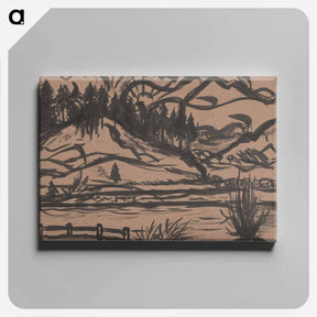 アートパネル-Mountainous landscape - アーノルド ピーター ワイズ クビンチャン Canvas.