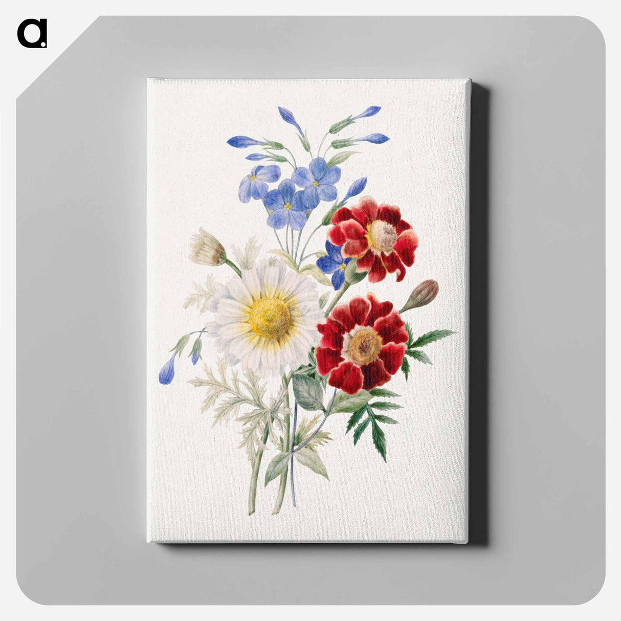 アートパネル-Red and Blue Flowers
 - バーンズ・コレクション Canvas.