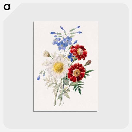 アートポストカード-Red and Blue Flowers
 - バーンズ・コレクション Postcard.