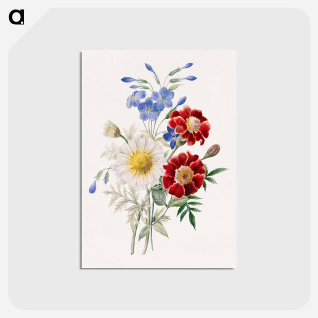 アートポストカード-Red and Blue Flowers
 - バーンズ・コレクション Postcard.