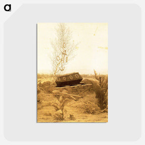 アートポストカード-Coffin and Grave - カスパー ダーヴィト フリードリヒ Postcard.