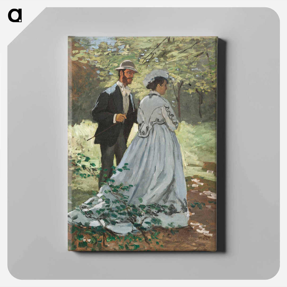 Bazille and Camille - Claude Monet Canvas.