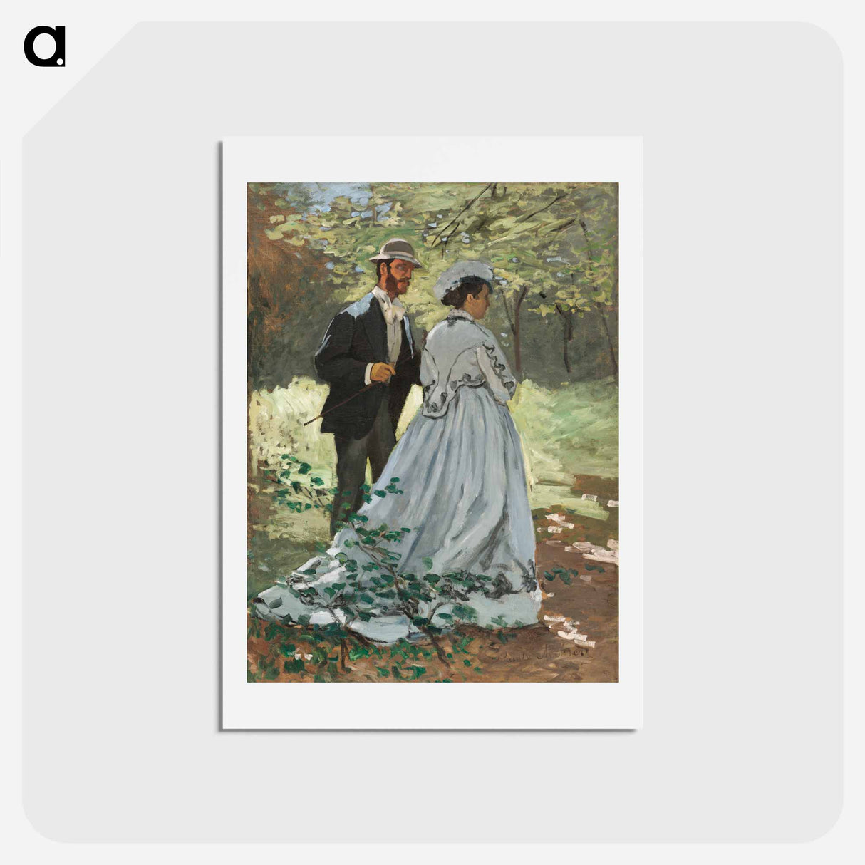 アートポストカード-Bazille and Camille - クロード モネ Postcard.