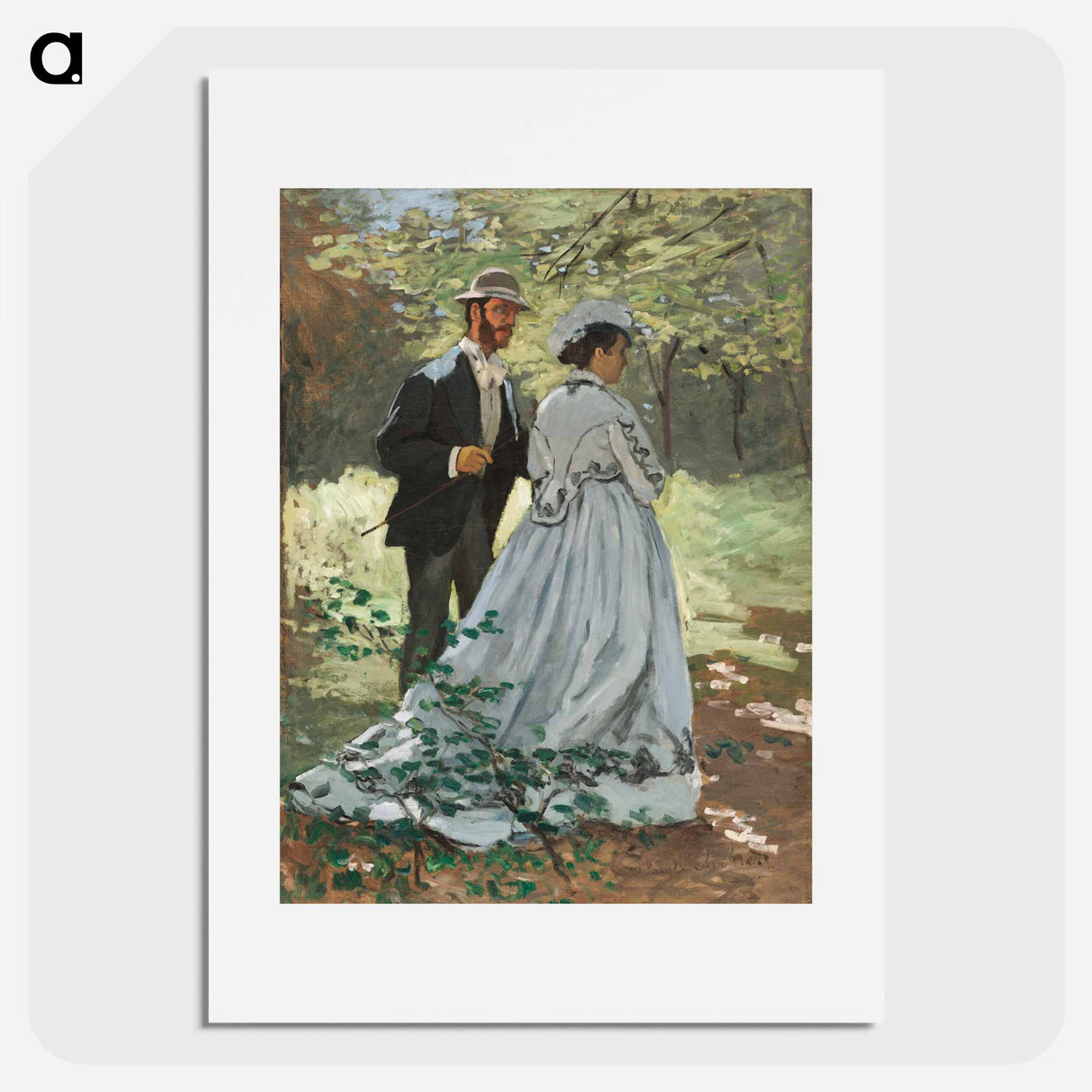 Bazille and Camille - Claude Monet Poster.