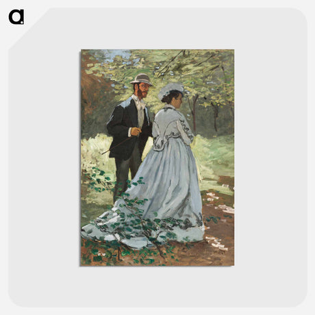 アートポストカード-Bazille and Camille - クロード モネ Postcard.