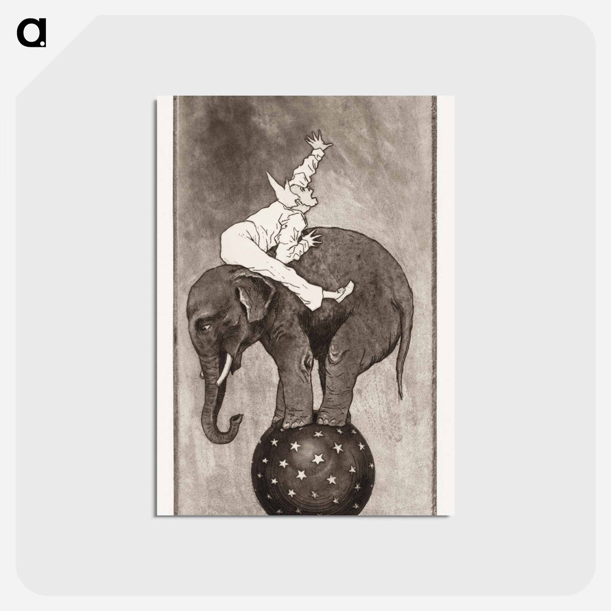 アートポストカード-Elephant and Clown
 - クリーブランド美術館 Postcard.