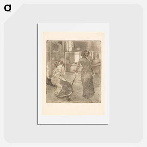 アートポストカード-Mary Cassatt at the Louvre: The Etruscan Gallery - エドガー ドガ Postcard.