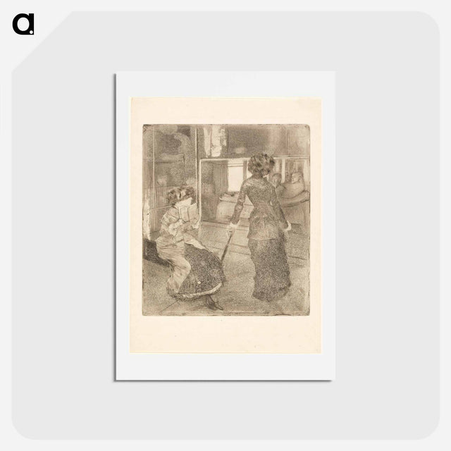 アートポストカード-Mary Cassatt at the Louvre: The Etruscan Gallery - エドガー ドガ Postcard.
