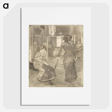 アートポスター-Mary Cassatt at the Louvre: The Etruscan Gallery - エドガー ドガ Poster.