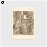 アートポストカード-Mary Cassatt at the Louvre: The Etruscan Gallery - エドガー ドガ Postcard.