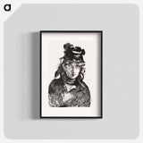 アートポスター-Portrait of Berthe Morisot - エドゥアール マネ Poster.