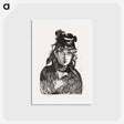 アートポストカード-Portrait of Berthe Morisot - エドゥアール マネ Postcard.
